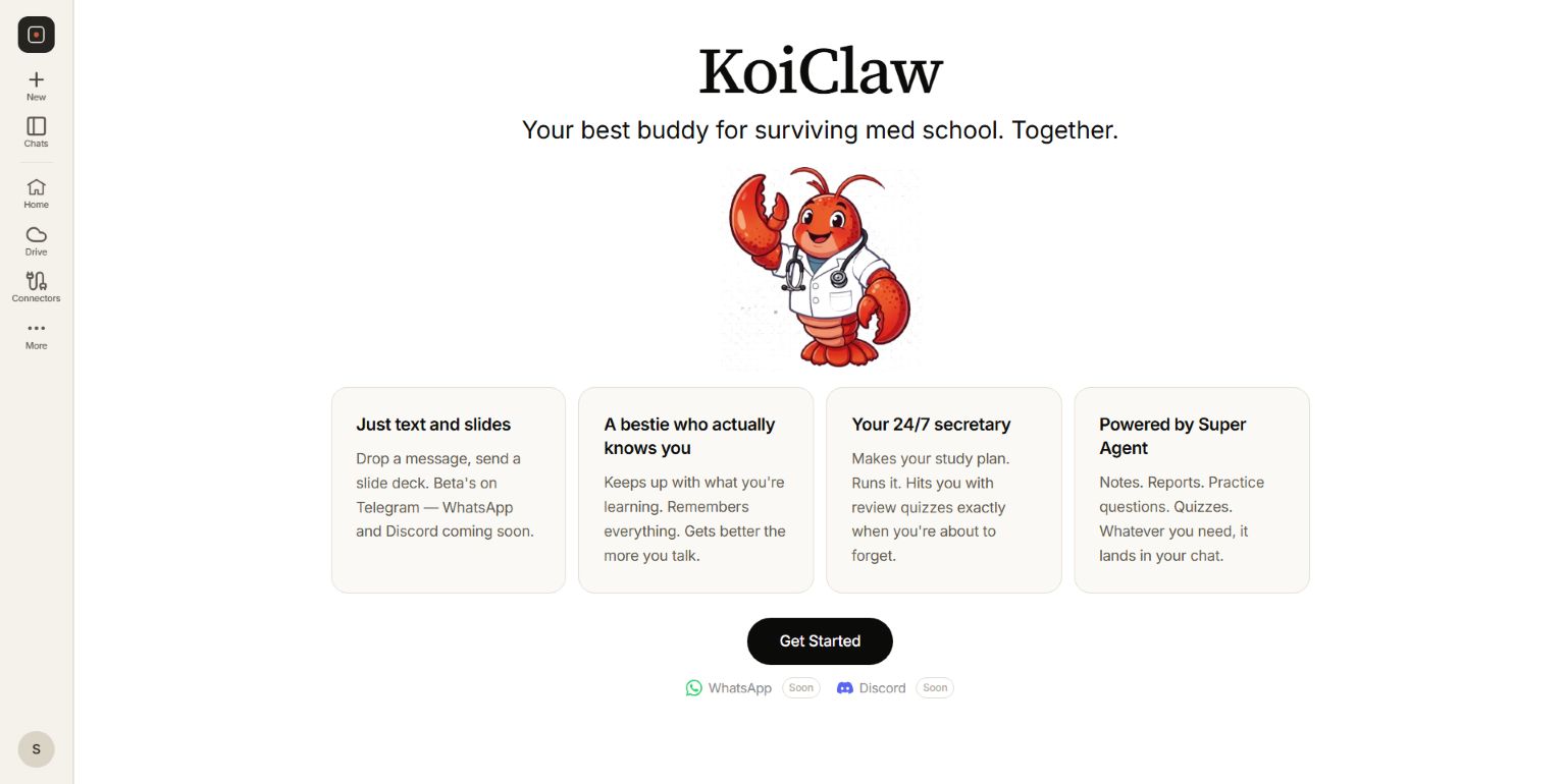 The current KoiClaw page in the authenticated KoiSwarm workspace